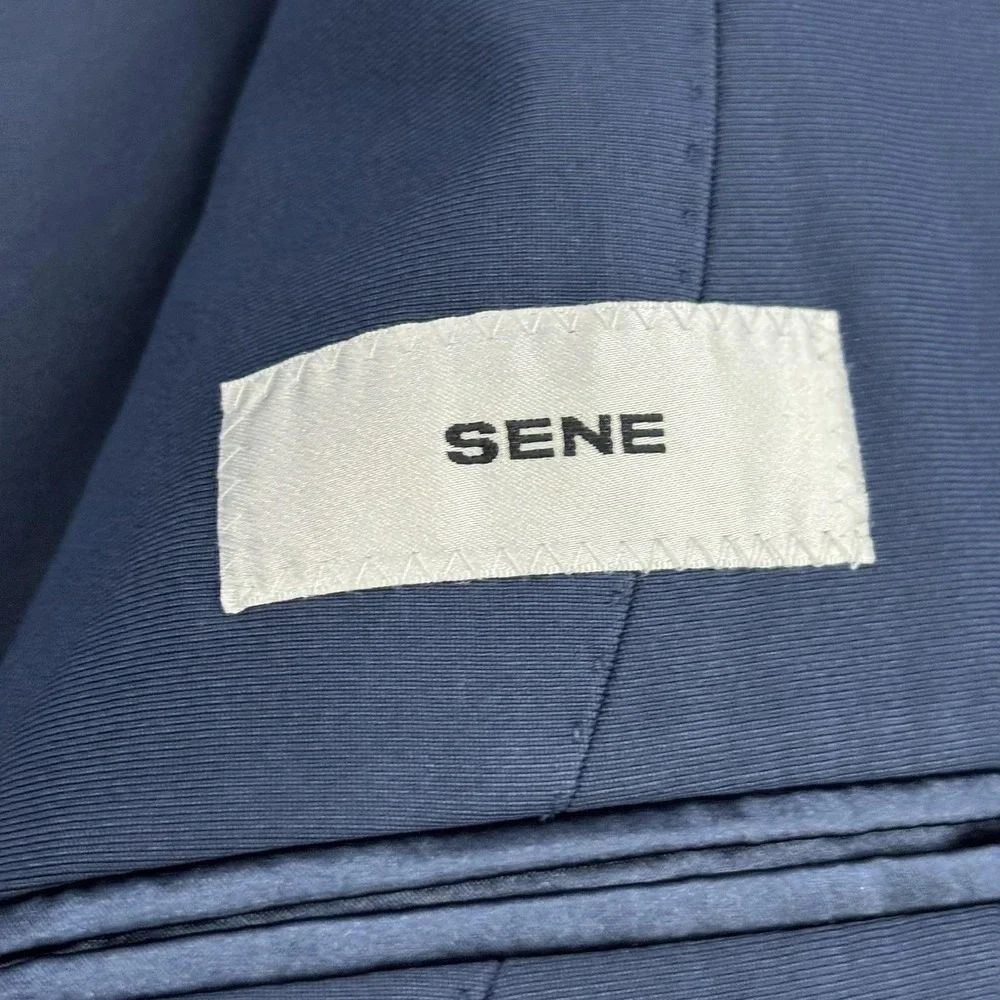 NWT Sene Blazer Jacket Mens 54 Blue FlexTech Single Breasted Business Formal
